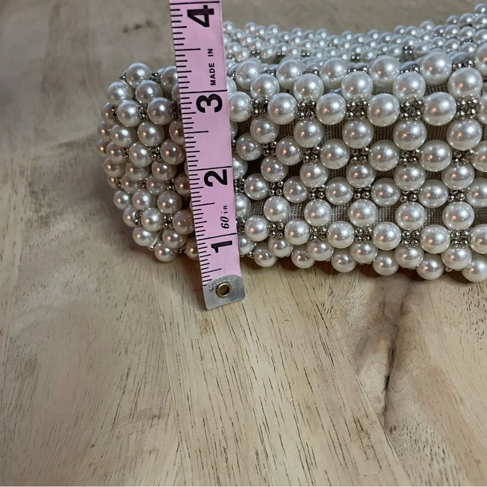 ZARA Bag with White Faux Pearls & Silver Beads Crossbody Handbag! New condition - Picture 12 of 13